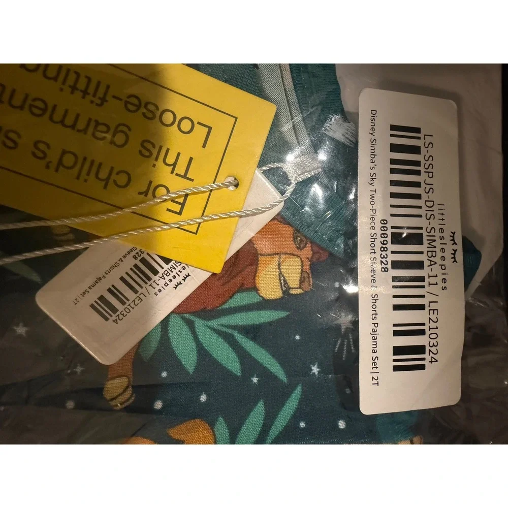Little Sleepies Disney Lion King Simbas Sky Bamboo Pajama Set 2T New Sealed‎